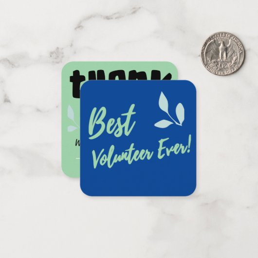 Dank u Vrijwilligersnota Kaart: Notitiekaartje (Voorkant / Achterkant in situ)