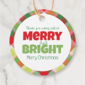 Dank u Vrolijk en helder Label van het Leraarsgesc (Voorkant)