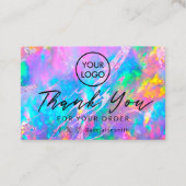 Dank u Vuur Opal Achtergrond visitekaartje (Voorkant)