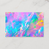 Dank u Vuur Opal Achtergrond visitekaartje (Achterkant)