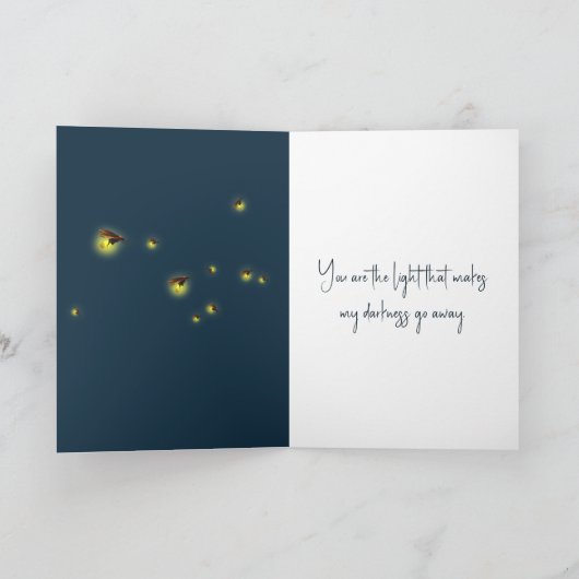 Dank u vuurvliegjes in glazen pot kaart (Binnen)