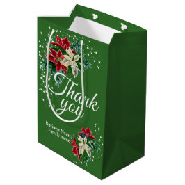 Dank U Waardering Poinsettia Bloemstuk Medium Cadeauzakje