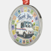 Dank u waardering postarbeiders metalen ornament (Links)