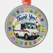 Dank u waardering postarbeiders metalen ornament (Voorkant)