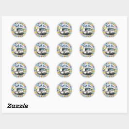 Dank u waardering postarbeiders ronde sticker