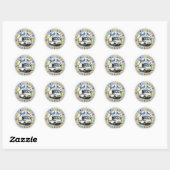Dank u waardering postarbeiders  ronde sticker (Vel)