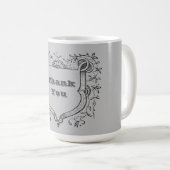 Dank u  waardering van het Lijst van de Schildwijn Koffiemok (Voorkant rechts)