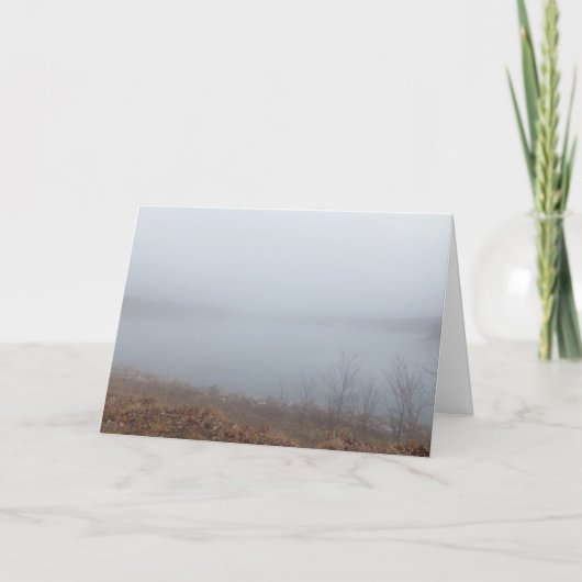 Dank u, wanneer het Leven hard en enkel een Mist Bedankkaart (Voorkant)