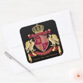 Dank u wapenschild Red Gold Eagle Emblem Vierkante Sticker (Envelop)