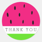 Dank u Watermeloen Ronde Sticker (Voorkant)