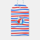 Dank u Waterslide Zomer Rood Wit Blauw Partij Cadeaulabel (Achterkant)