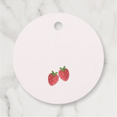 Dank u Waterverf aardbei Baby shower Bedankjes Labels (Achterkant)