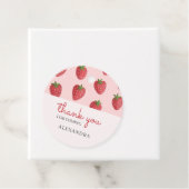 Dank u Waterverf aardbei Baby shower Bedankjes Labels (In situ)