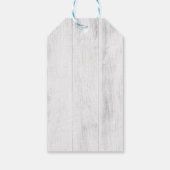 Dank u Waterverf Bloemen Rustieke Houten Boerderij Cadeaulabel (Achterkant)