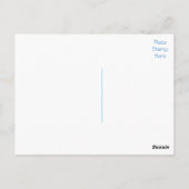 Dank u Waterverf Bloemenkrans Blauw Briefkaart (Achterkant)