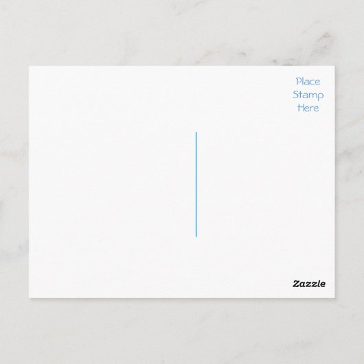 Dank u Waterverf Bloemenkrans Blauw Briefkaart (Achterkant)