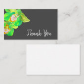 Dank u waterverf bloemenorchidee kunst notitiekaartje (Voorkant / Achterkant)