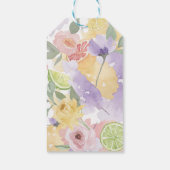 Dank u Waterverf Citrus Fruit & Floral Wedding Cadeaulabel (Achterkant)