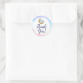 Dank u Waterverf Crystals & Gold Moon Boho Ronde Sticker (Tas)