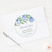 Dank u Waterverf Feestdagen Baubles Shower Favor Ronde Sticker (Envelop)