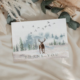 Dank u Waterverf Forest Deer Kaart