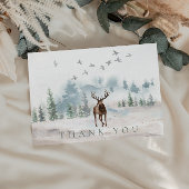 Dank u Waterverf Forest Deer Kaart