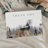 Dank u Waterverf Forest Woodland Deer Kaart