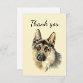 Dank u Waterverf German Shepherd Dog Pet Bedankkaart (Voorkant / Achterkant)