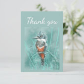 Dank u Waterverf Kingfisher Bird Natuur Art Bedankkaart (Staand voorkant)