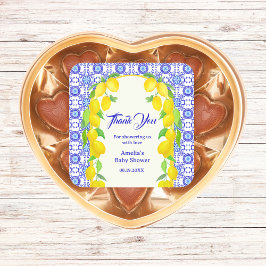 Dank u Waterverf Lemons Positano Amalfi Tegel Vierkante Sticker