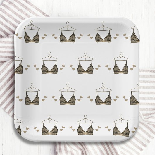 Dank u Waterverf Lingerie Vrijgezellenfeest Papieren Bordje