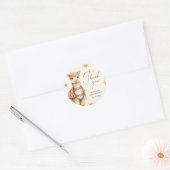 Dank u Waterverf Llama Baby shower Ronde Sticker (Envelop)