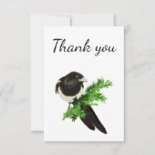 Dank u Waterverf Magpie Garden Bird Animal Bedankkaart (Voorkant)