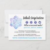 Dank u Waterverf Mandala Metaphysical Kaart (Achterkant)