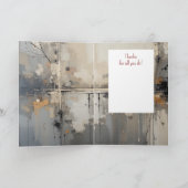 Dank u Waterverf Natuur thema Abstracte kunst Bedankkaart (Binnen)