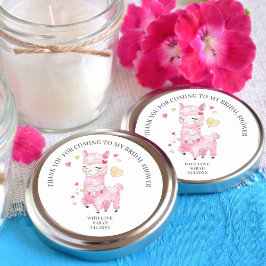 Dank u Waterverf Pink Llama Ronde Sticker