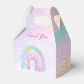 Dank u Waterverf Regenboogdag Baby shower Bedankdoosjes (Achterkant)