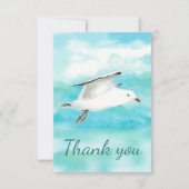 Dank u Waterverf Seagull Gulls Bird Animal Bedankkaart (Voorkant)
