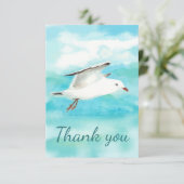 Dank u Waterverf Seagull Gulls Bird Animal Bedankkaart (Staand voorkant)
