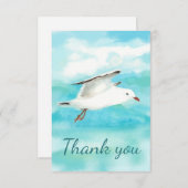 Dank u Waterverf Seagull Gulls Bird Animal Bedankkaart (Voorkant / Achterkant)