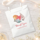 Dank u Waterverf Seashells Beach Wedding Bedankzakje (Geknipt)