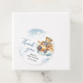 Dank u Waterverf Teddy Bear Baby shower Bedankjes Labels (In situ)
