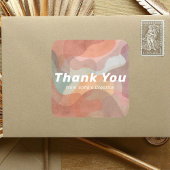 Dank U Waterverf Vierkante Sticker