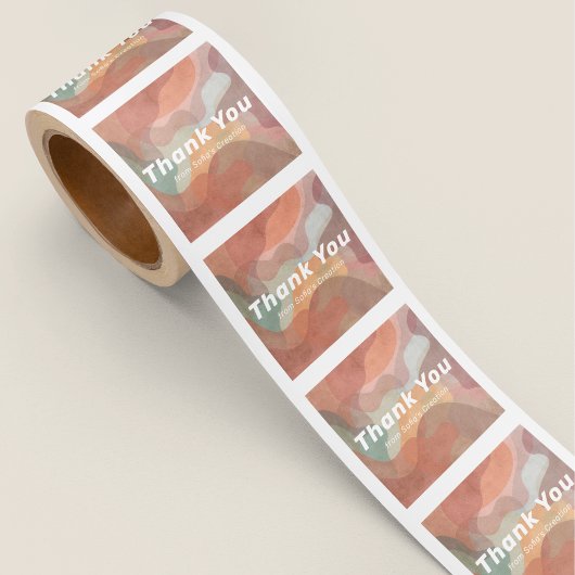 Dank U Waterverf Vierkante Sticker