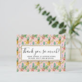 Dank u Waterverf voor ananas en Hibiscus Flowers Briefkaart (Staand voorkant)