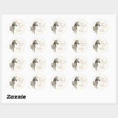 Dank u Waterverf Zebra Baby shower Ronde Sticker (Vel)