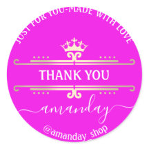 Dank u Web Boutique Shop Royal Crown Hot Pinky