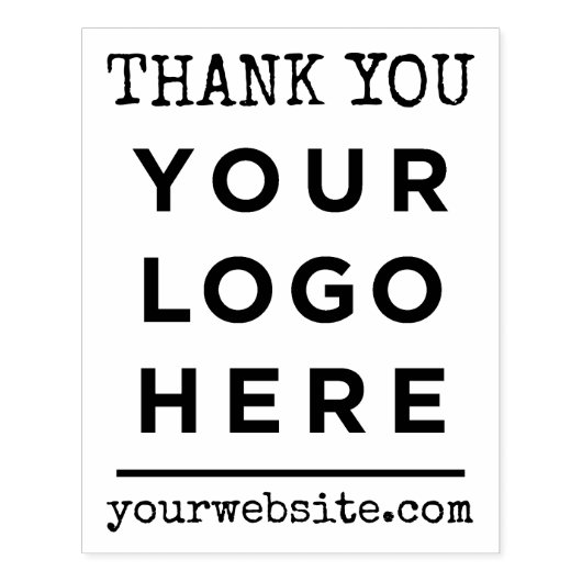 Dank u website Uw Business Logo Custom Rubberstempel (Afrduk)