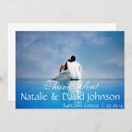 DANK U WEDDING CARDS BEDANKKAART (Voorkant / Achterkant)