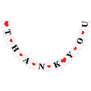 DANK U ❤ WEDDING SIGN DECOR VLAGGETJES